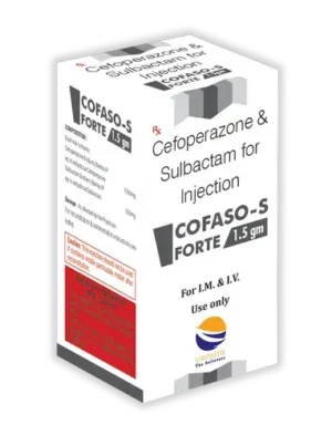 Cofaso-S Forte (Cefoperazone, Sulbactam) Injection available Delhi, Mumbai, Madras, Hyderabad, Bangalore India