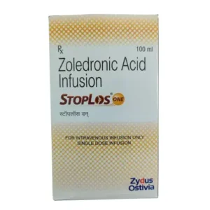 Stoplos One (Zoledronic Acid) Injection available Delhi, Mumbai, Madras, Hyderabad, Bangalore India
