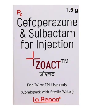 Zoact (Cefoperazone, Sulbactam) Injection available Delhi, Mumbai, Madras, Hyderabad, Bangalore India