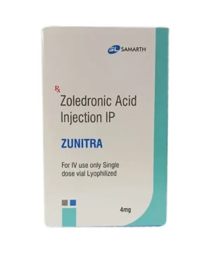 Zunitra (Zoledronic Acid) Injection available Delhi, Mumbai, Madras, Hyderabad, Bangalore India