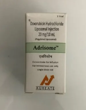 Adrisome (Pegylated Liposomal Doxorubicin) available Delhi, Mumbai, Madras, Hyderabad, Bangalore India