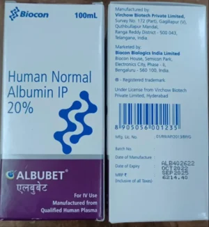 Albubet (Human Albumin) available Delhi, Mumbai, Madras, Hyderabad, Bangalore India