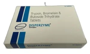 Disperzyme (Trypsin + Bromelain + Rutoside Trihydrate) Tablet available Delhi, Mumbai, Madras, Hyderabad, Bangalore India