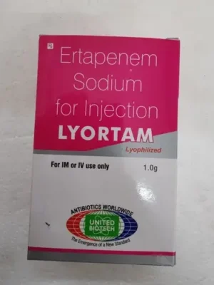 Lyortam (Ertapenem) available Delhi, Mumbai, Madras, Hyderabad, Bangalore India